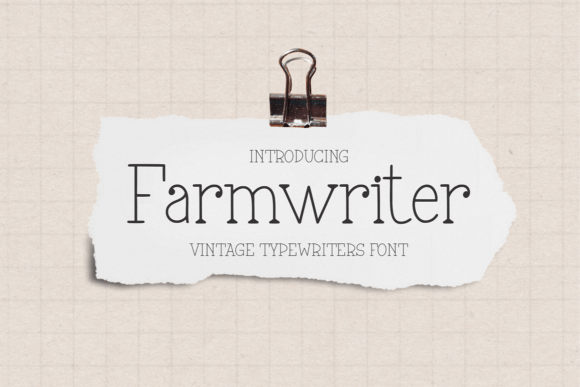 Farmwriter Font: A Lighthearted Display Typeface for Digital Designers