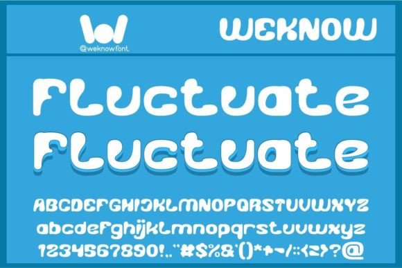 Fluctuate Typeface: A Whimsical Display Font for Modern Brand Identity