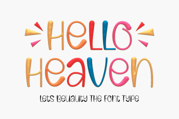 Hello Heaven Font: A Whimsical Display Typeface for Digital Design