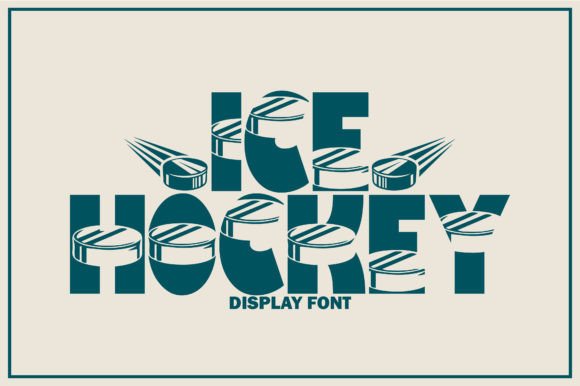 Ice Hockey Display Font for Crafts and Commercial Designs