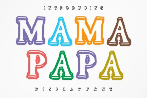 Mama Papa: A Bold Display Typeface for Playful Editorial Design
