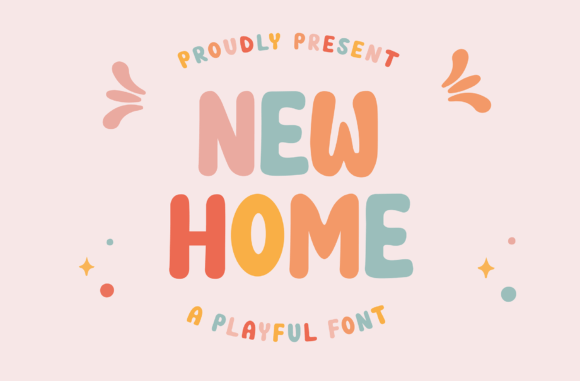 New Home: A Bold Display Font for Playful Web Design