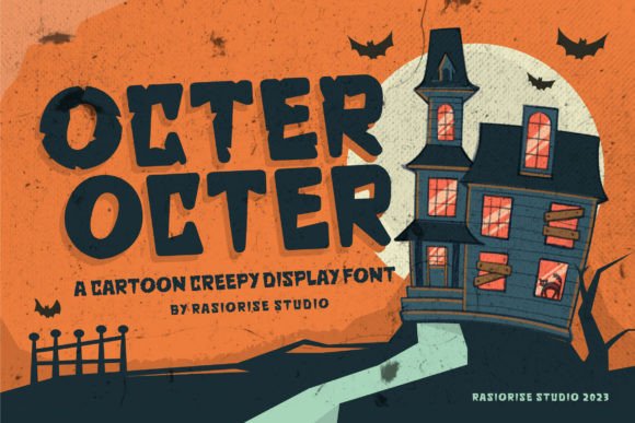 Octer Font: A Bold Display Typeface for Halloween-Themed Web Design