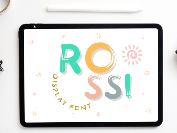 Rossi Display Font: Quirky Charm for Handmade Labels and Printables