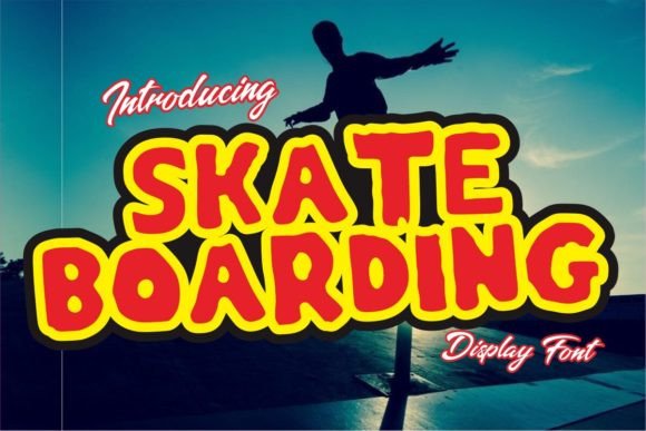 Skateboarding Typeface: Bold Display Font for Handmade Branding