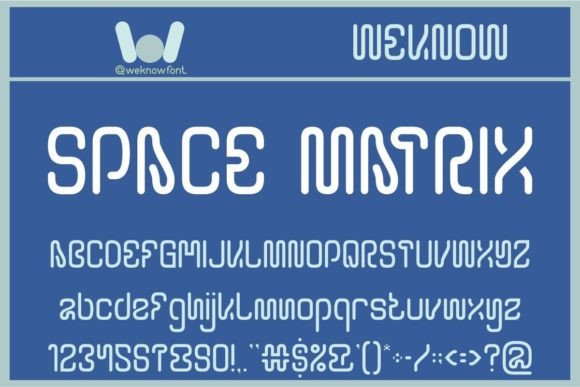 Space Matrix: A Futuristic Display Typeface for Modern Editorial Design